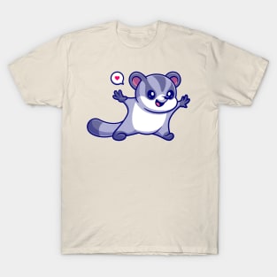 Cute Sugar Glider Cartoon T-Shirt